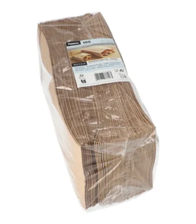 Product foto van Warmhoudzakken papier bruin set van 100 28x13x8cm met PE-inleg