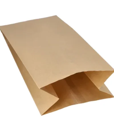 Product foto van Warmhoudzakken papier bruin set van 100 28x13x8cm met PE-inleg