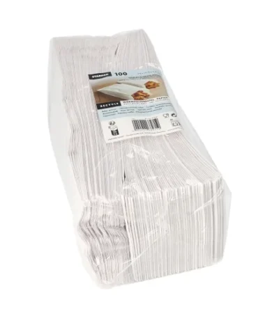 Product foto van Warmhoudzakken papier wit set van 100 24x10.5cm