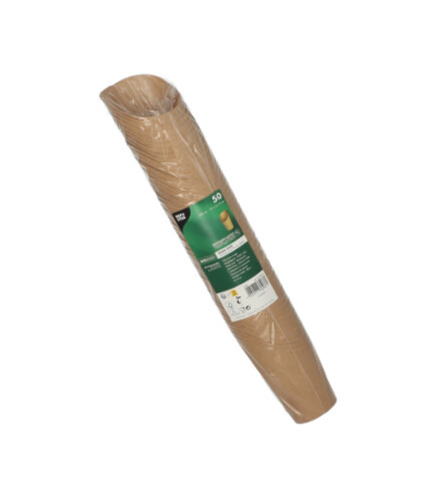 Product foto van Wrapbekers karton bruin set van 50 230 ml