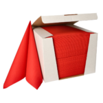 Product foto van 100 Servetten "ROYAL Collection" 1/4 vouw 40 cm x 40 cm rood