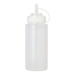 Product foto van 2 knijpflessen LDPE (virgin) rond 450 ml Ø 6