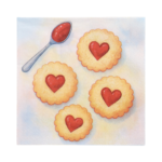 Product foto van 20 Servetten 3-laags 1/4 vouw 33 cm x 33 cm "Lovely Baking"