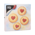 Product foto van 20 Servetten 3-laags 1/4 vouw 33 cm x 33 cm "Lovely Baking"