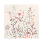 Product foto van 20 Servetten 3-laags 1/4 vouw 33 cm x 33 cm "Wild Grasses"