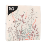 Product foto van 20 Servetten 3-laags 1/4 vouw 33 cm x 33 cm "Wild Grasses"
