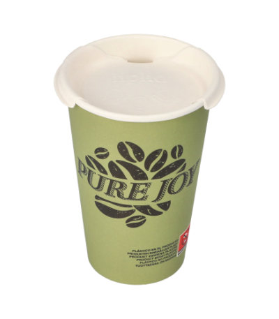 Product foto van 50 Deckel für Trinkbecher Suikerriet rond Ø 8 cm wit "liplid"