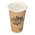 Product foto van 50 Deckel für Trinkbecher Suikerriet rond Ø 9 cm wit "liplid"