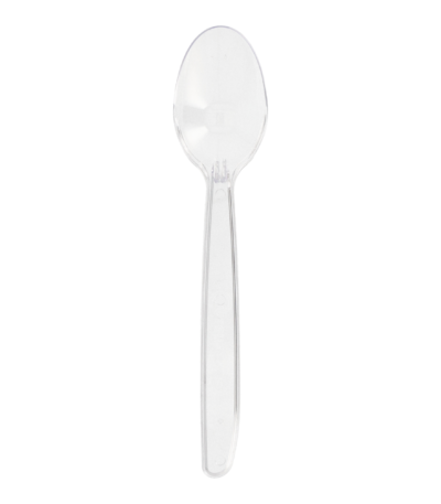 Product foto van 50 Herbruikbare koffielepels 13 cm transparant