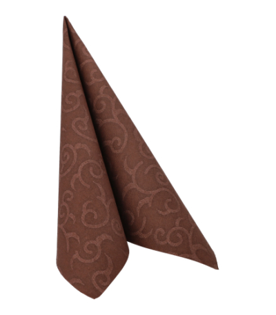 Product foto van 50 Servetten "ROYAL Collection" 1/4 vouw 40 cm x 40 cm bruin "Casali"