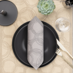 Product foto van 50 Servetten "ROYAL Collection" 1/4 vouw 40 cm x 40 cm grijs "Bubbles"