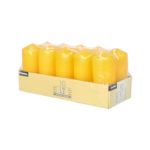 Product foto van 10 Stompkaarsen Ø 40 mm · 90 mm goudgeel