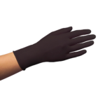 Product foto van 100 "WORK-INN/PS" Handschoenen Nitril poedervrij "Black Soft" zwart Maat: L