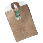 papier 44 cm x 32 cm x 17 cm bruin met gedraaid handvat