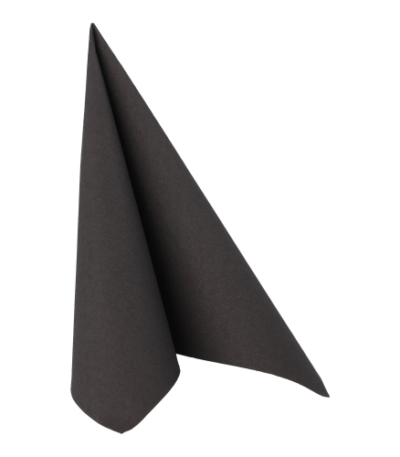Product foto van 50 Servetten "ROYAL Collection" 1/4 vouw 40 cm x 40 cm diep zwart