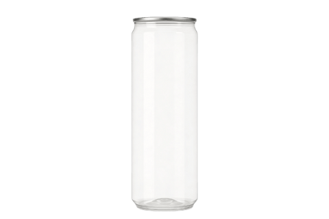 Product foto van PET Can 330ml Slim transparant met #202 EPE (Easy Peal) Deksel