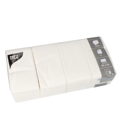 2-laags 1/8 vouw 33 cm x 33 cm wit