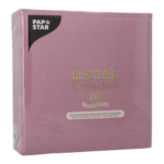 Product foto van 50 Servetten "ROYAL Collection" 1/4 vouw 40 cm x 40 cm pruim