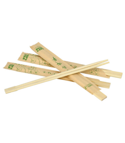 Product foto van 100 Paar Eetstokjes Bamboe "ASIA" 21 cm per stuk verpakt