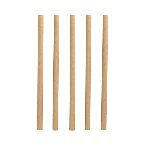 Product foto van 100 Shake rietjes Papier Ø 10 mm · 21 cm bruin