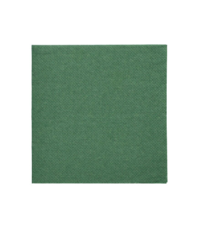Product foto van 150 Servetten "DAILY Collection" 1/4 vouw 24 cm x 24 cm donkergroen