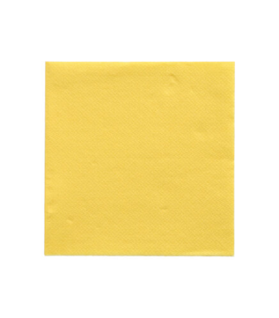Product foto van 150 Servetten "DAILY Collection" 1/4 vouw 24 cm x 24 cm geel