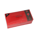 Product foto van 150 Servetten "DAILY Collection" 1/4 vouw 24 cm x 24 cm rood