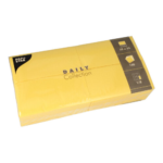 Product foto van 150 Servetten "DAILY Collection" 1/8 vouw 32 cm x 32 cm geel