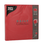 Product foto van 20 Servetten "DAILY Collection" 1/4 vouw 32 cm x 32 cm bordeaux