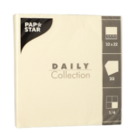 Product foto van 20 Servetten "DAILY Collection" 1/4 vouw 32 cm x 32 cm champagne
