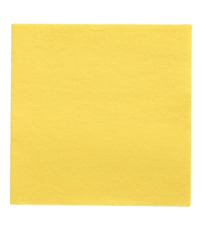 Product foto van 20 Servetten "DAILY Collection" 1/4 vouw 32 cm x 32 cm geel