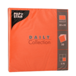 Product foto van 20 Servetten "DAILY Collection" 1/4 vouw 32 cm x 32 cm nectarine