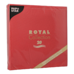 Product foto van 20 Servetten "ROYAL Collection" 1/4 vouw 40 cm x 40 cm bordeaux