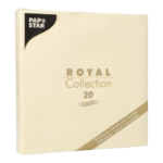 Product foto van 20 Servetten "ROYAL Collection" 1/4 vouw 40 cm x 40 cm champagne