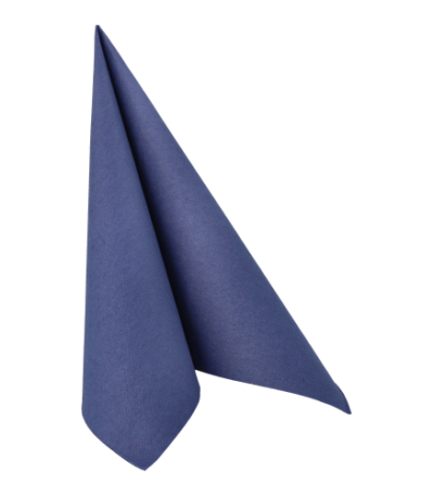 Product foto van 20 Servetten "ROYAL Collection" 1/4 vouw 40 cm x 40 cm donkerblauw