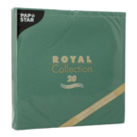 Product foto van 20 Servetten "ROYAL Collection" 1/4 vouw 40 cm x 40 cm donkergroen