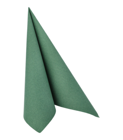 Product foto van 20 Servetten "ROYAL Collection" 1/4 vouw 40 cm x 40 cm donkergroen