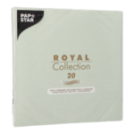 Product foto van 20 Servetten "ROYAL Collection" 1/4 vouw 40 cm x 40 cm jade groen