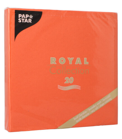 Product foto van 20 Servetten "ROYAL Collection" 1/4 vouw 40 cm x 40 cm nectarine