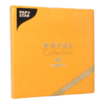 Product foto van 20 Servetten "ROYAL Collection" 1/4 vouw 40 cm x 40 cm oranje