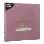 Product foto van 20 Servetten "ROYAL Collection" 1/4 vouw 40 cm x 40 cm pruim