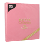 Product foto van 20 Servetten "ROYAL Collection" 1/4 vouw 40 cm x 40 cm roze