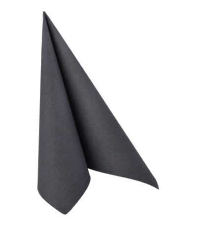 Product foto van 20 Servetten "ROYAL Collection" 1/4 vouw 40 cm x 40 cm zwart