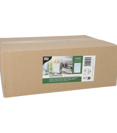 Product foto van 2000 Dispenserservetten 1-laags 17 cm x 17 cm wit "Icelove"