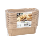 Product foto van 25 Bakvormpjes hoekig 523 ml 5 cm x 8