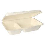 Product foto van 25 Menuboxen suikerriet "pure" 2-vaks 6