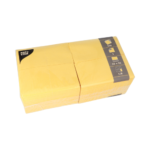 Product foto van 250 Servetten 3-laags 1/8 vouw 33 cm x 33 cm geel