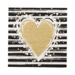 Product foto van 30 Servetten 3-laags 1/4 vouw 33 cm x 33 cm "Sparkling Heart"