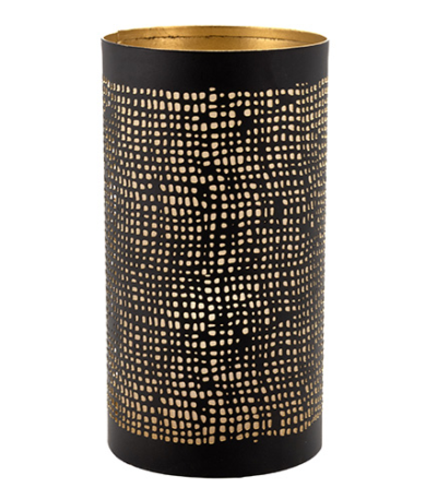 Product foto van 4 Kandelaar Ø 8 cm · 15 cm zwart/goud "Ibiza"