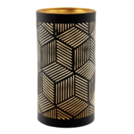 Product foto van 4 Kandelaar Ø 8 cm · 15 cm zwart/goud "Santorini"